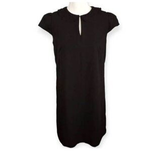 ANN TAYLOR LOFT BLACK SHIFT DRESS SZ.4 EUC .